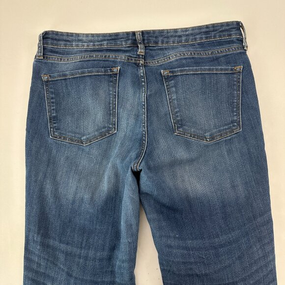 Gap Slim Straight Crop Women's size 12 Dark Wash Blue Denim Jeans - Picture 5 of 5